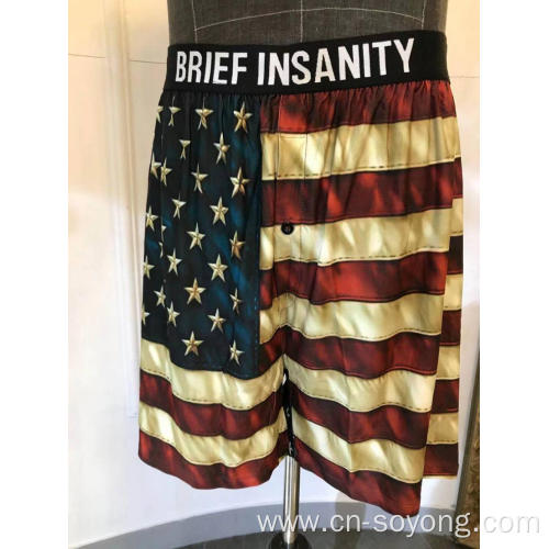 Men'S Casual Boxer Men's Leisure US Flag Printed under shorts Manufactory